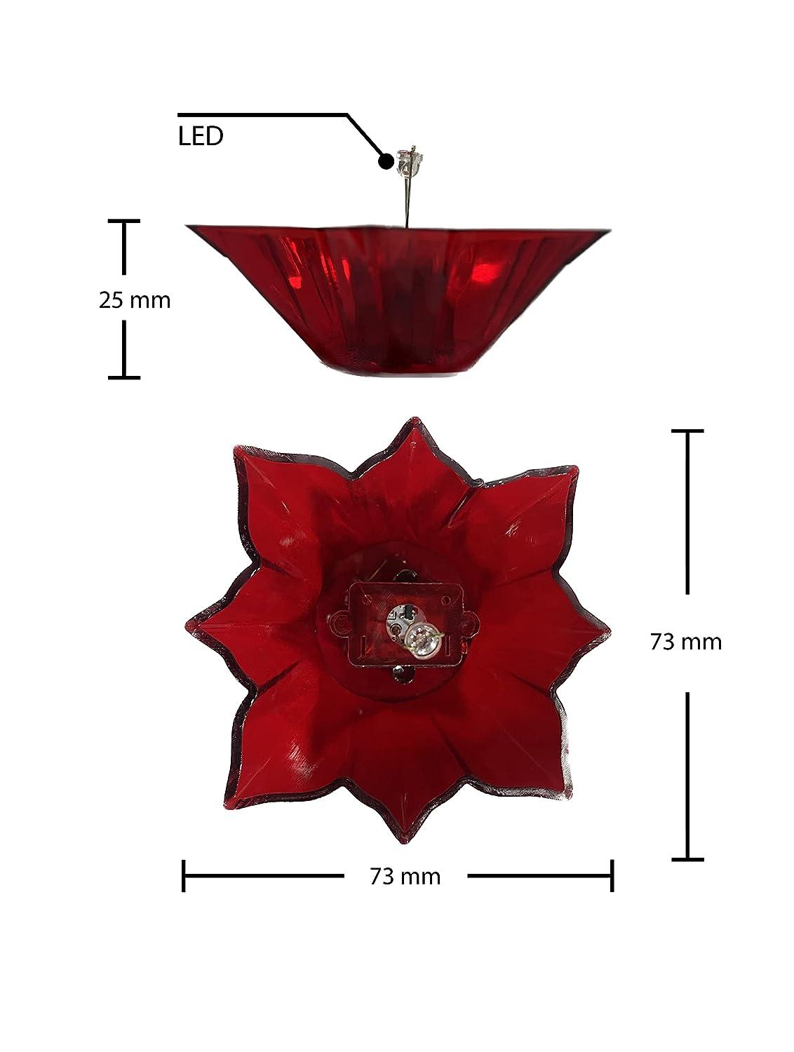 3D Reusable Reflective Shadow Colourful Diya (Pack of 4/12/24)