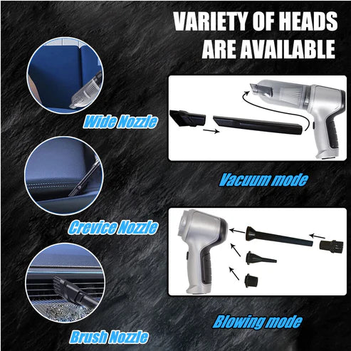 3 in 1 Vacuum Suction Cleaner- Portable Air Duster Wireless