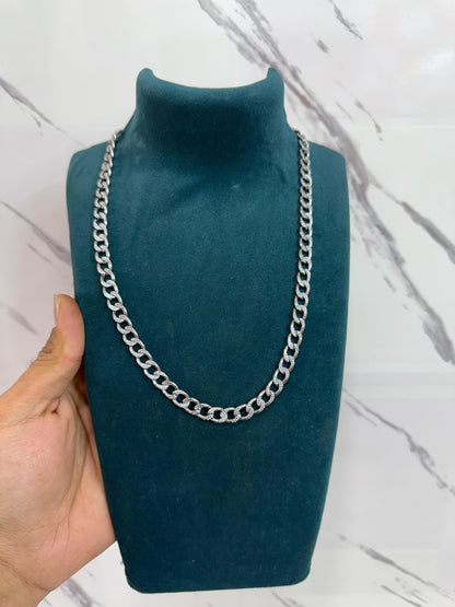 Silver Plated Cuban Style Thick & Heavy
