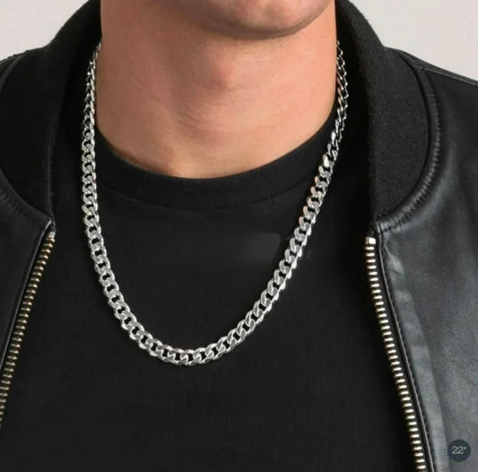 Silver Plated Cuban Style Thick & Heavy