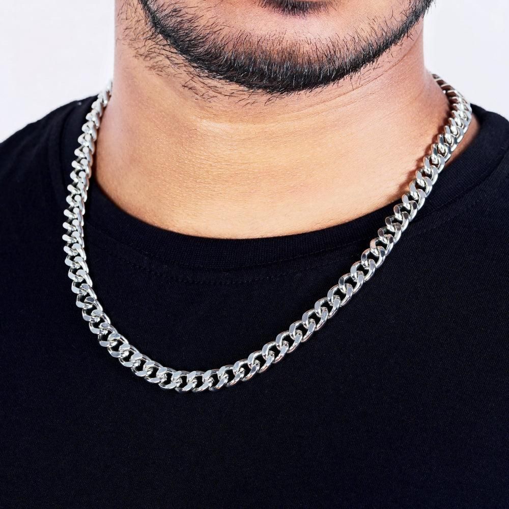 Silver Plated Cuban Style Thick & Heavy