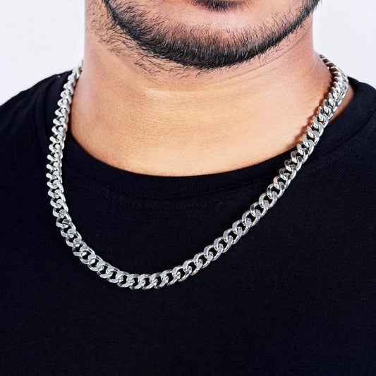 Silver Plated Cuban Style Thick & Heavy